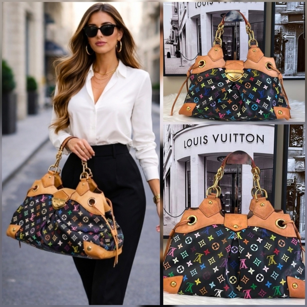 Louis Vuitton LV Shoulder Bag Ursula Black Monogram Multicolor